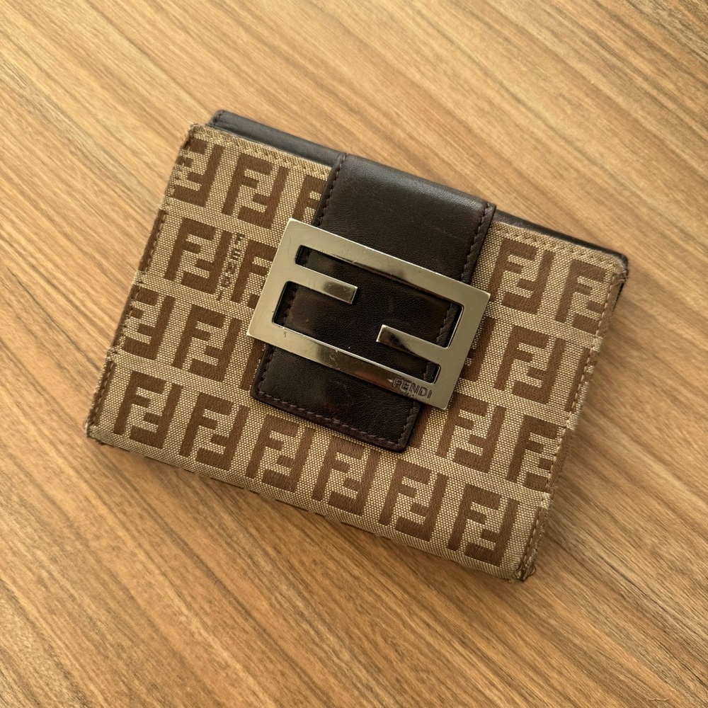 Fendi Zucchino Canvas Bifold Wallet